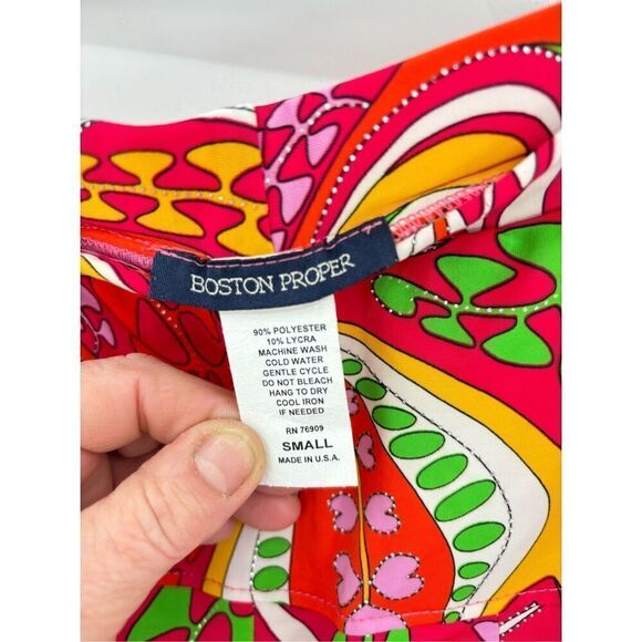 Boston proper psychedelic paisley skirt size small made in the USA - Picture 3 of 7